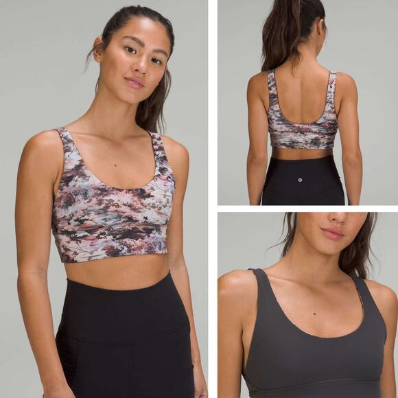 LULULEMON Align Bra Light Support A/B Cup Size 6 Future Utopia Graphite Grey - Picture 1 of 9